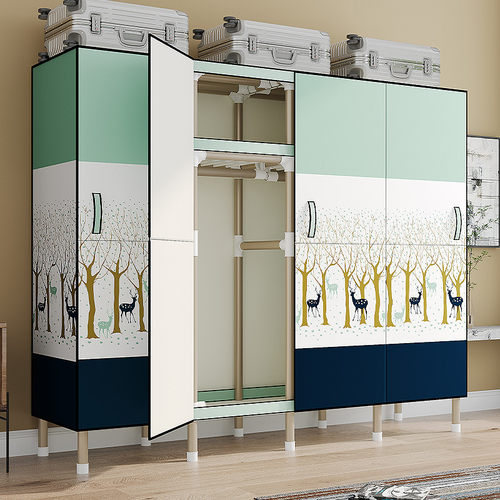 开门式加粗卧室全钢大容量布衣柜