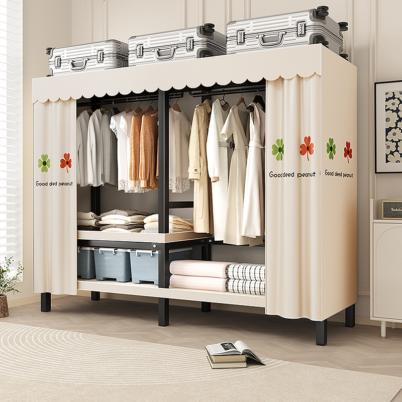经济型成年人无需安装布衣柜方便