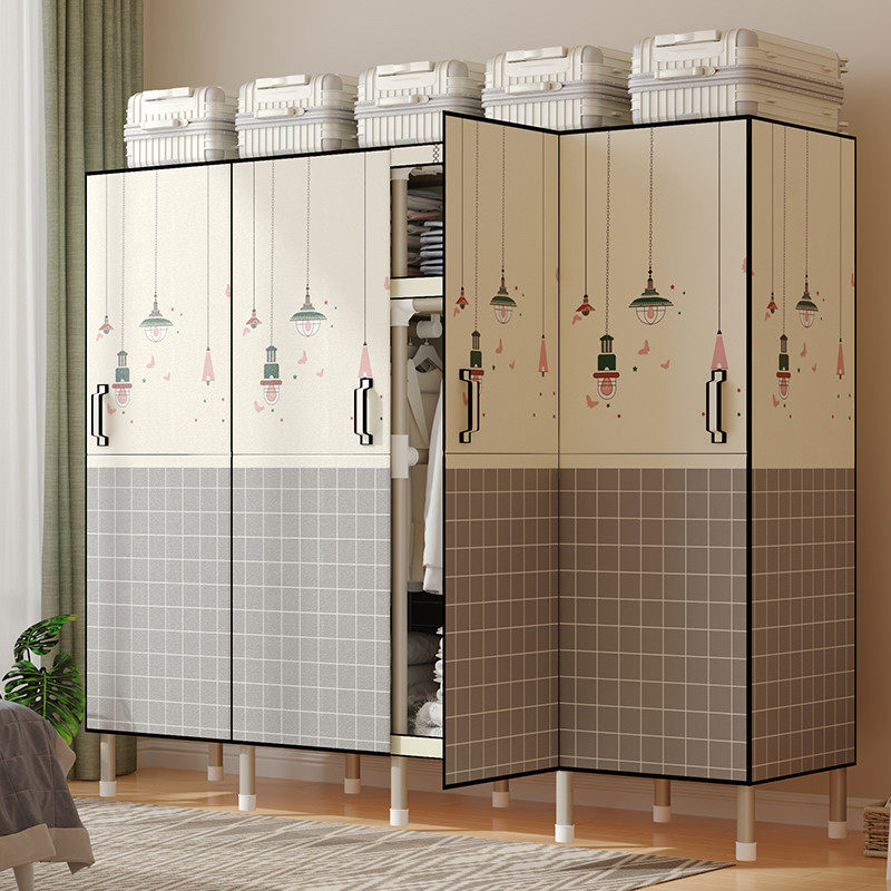 开门布衣柜平整密封简易组装