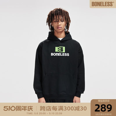 网络图标印花帽衫BONELESS