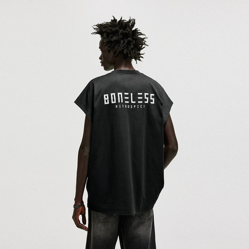 BONELESS基础logo坎肩背心
