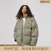 BONELESS白鸭绒基础款雾面羽绒服美式男加厚保暖外套冬潮牌面包服