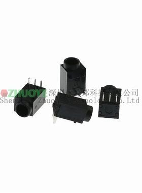 10个 DC电源插座 DC003A 3.5*1.3/1.1MM DC-003A 卧式插脚3P 凸头
