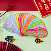 新款 手工中小格花边白板七彩线纯棉吸汗七层布透气防臭十字绣鞋 垫