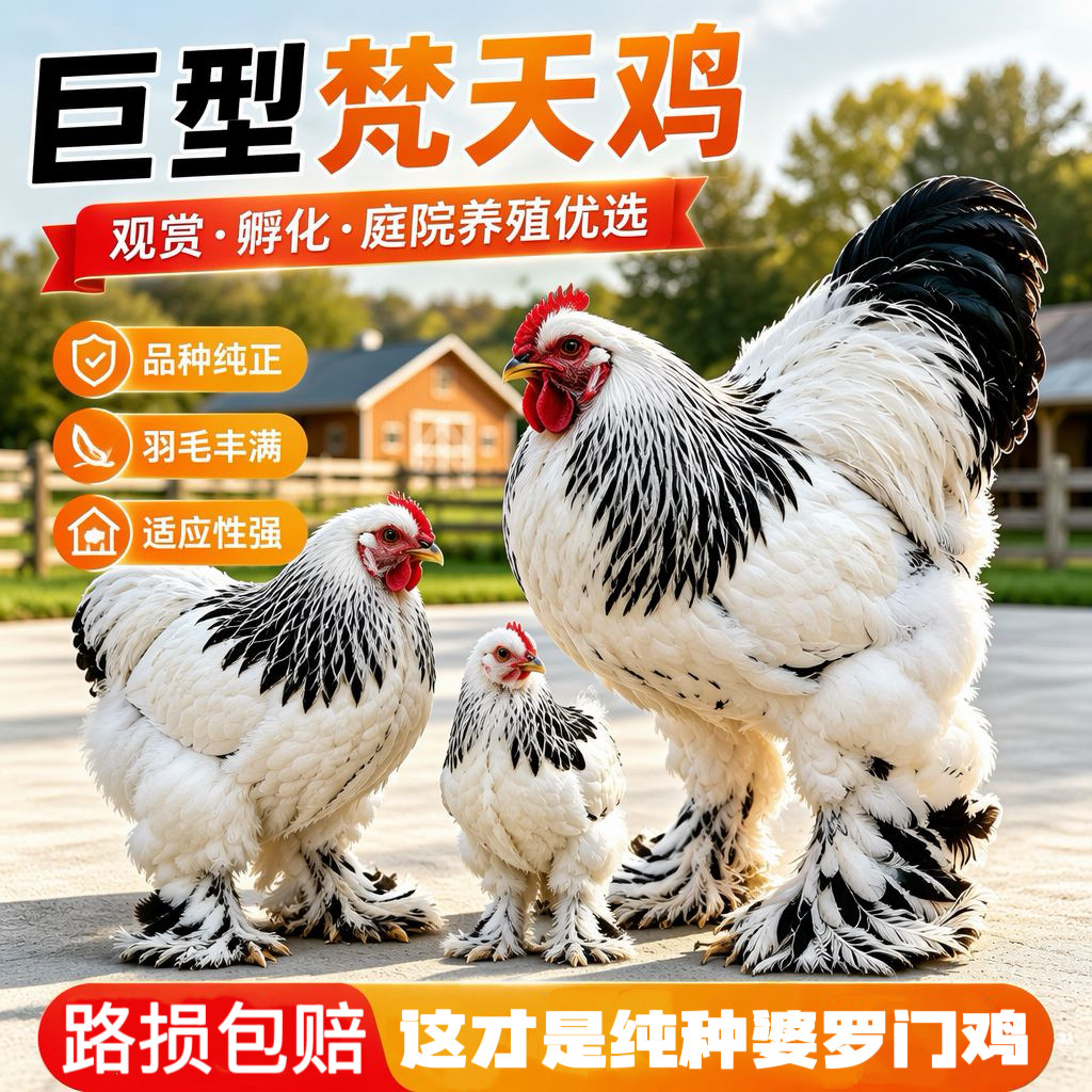 婆罗门鸡大体型包邮包活包健康