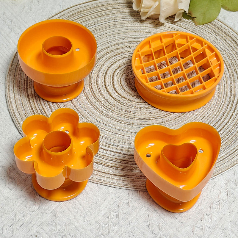 甜甜圈菠萝印小花爱心型塑料压膜面包烘焙饼干模具卡通可爱