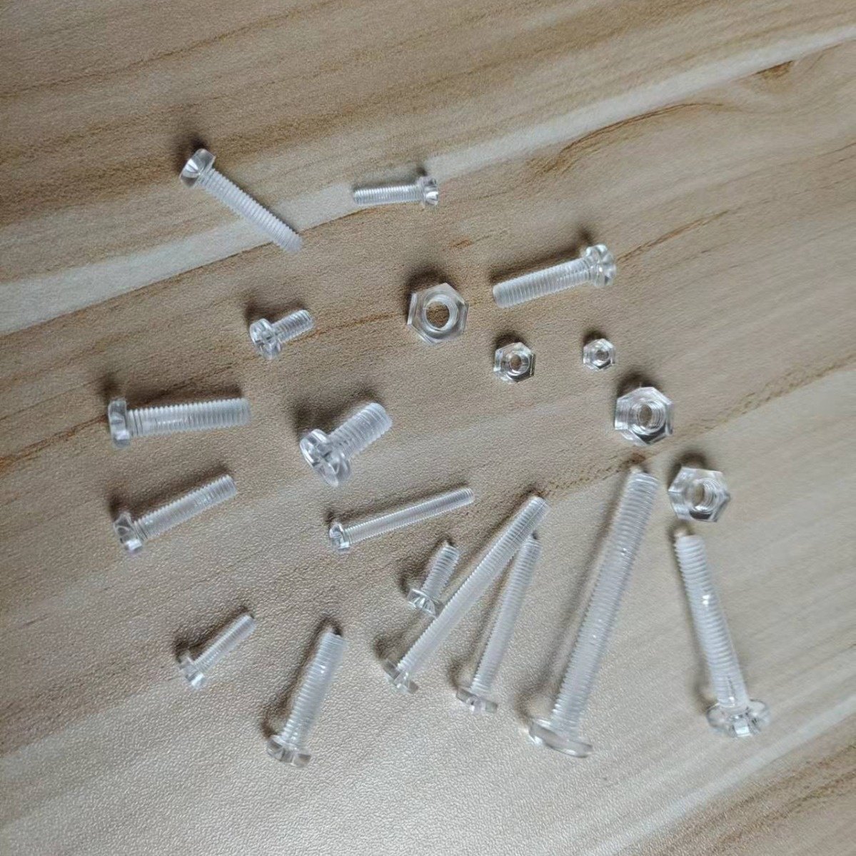 哈泰库存M3PC透明工程塑料十字圆头螺丝六角螺母固定紧固件家具