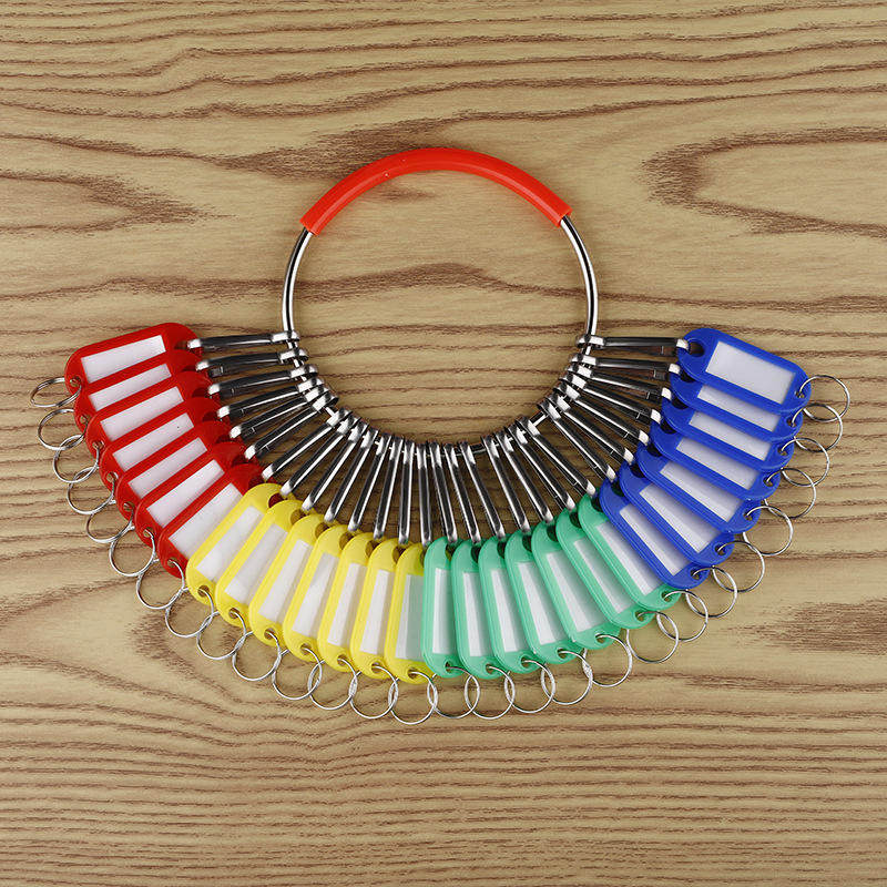 a4k包租婆钥匙串金属钥匙盘圆盘带标记牌中介锁匙扣收纳管理大手