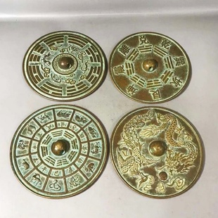古玩杂件收藏纯铜古代铜镜青铜包浆龙凤铜镜神兽铜镜结婚铜镜