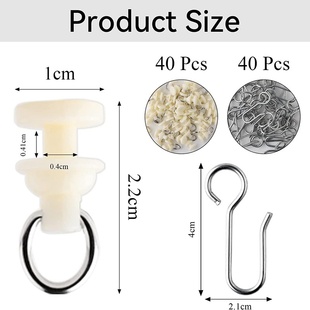 静音滑轮 窗帘轨道PVC走珠配件 工字滑轮40 S13挂钩40
