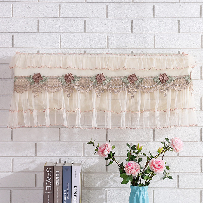 现货挂机罩挂式空调罩防尘罩开机不取绣花中式空调套可