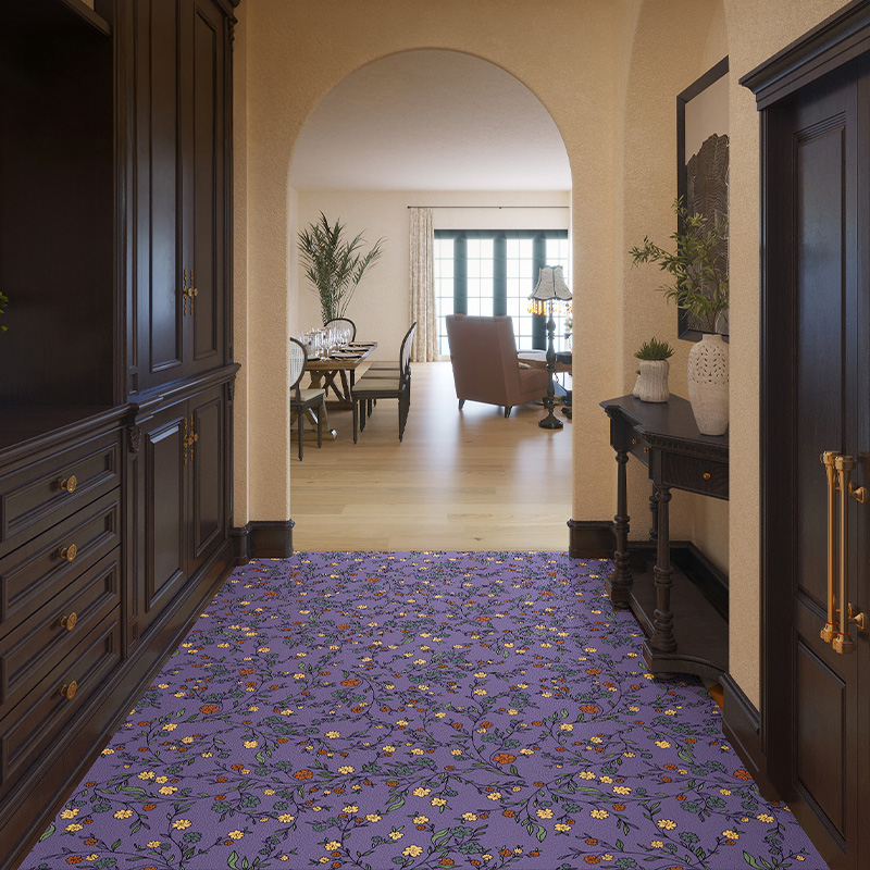 美式紫色花朵浴室入户玄关地垫硅藻泥吸水防滑垫满铺卫生间门口垫,居家布艺,入户地垫,淘宝优惠券,粉丝福利购,淘宝优惠卷