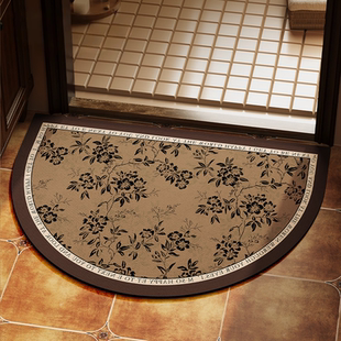 美式 绿色半圆形浴室地垫硅藻泥吸水垫卫生间防滑脚垫厕所门口地毯