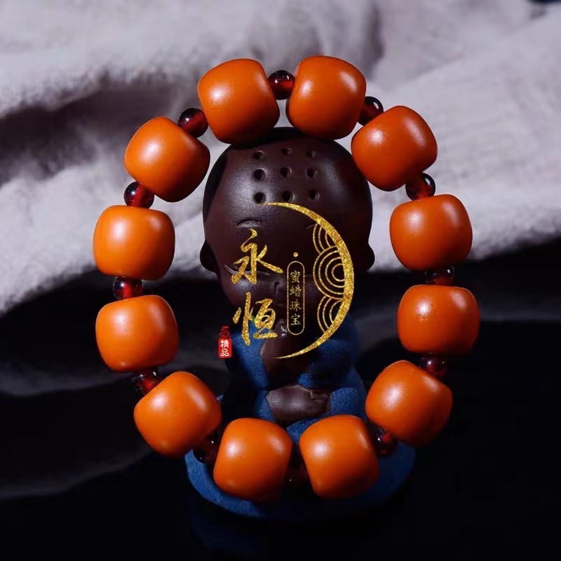 纯天然传世老蜜蜡精选上乘老蜜蜡原料纯手工制作珍藏级手串手链