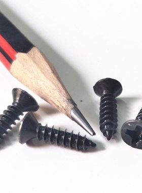 M2.0环保黑色小螺丝钉KA2*8十字平头ROHS盐雾24H防锈电器小螺丝钉