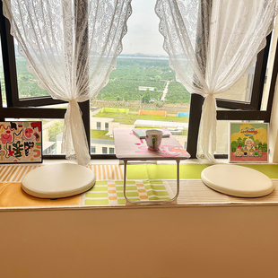 SILVER FROST记忆棉圆形坐垫皮革吧台地上防滑垫餐椅座窗台垫子