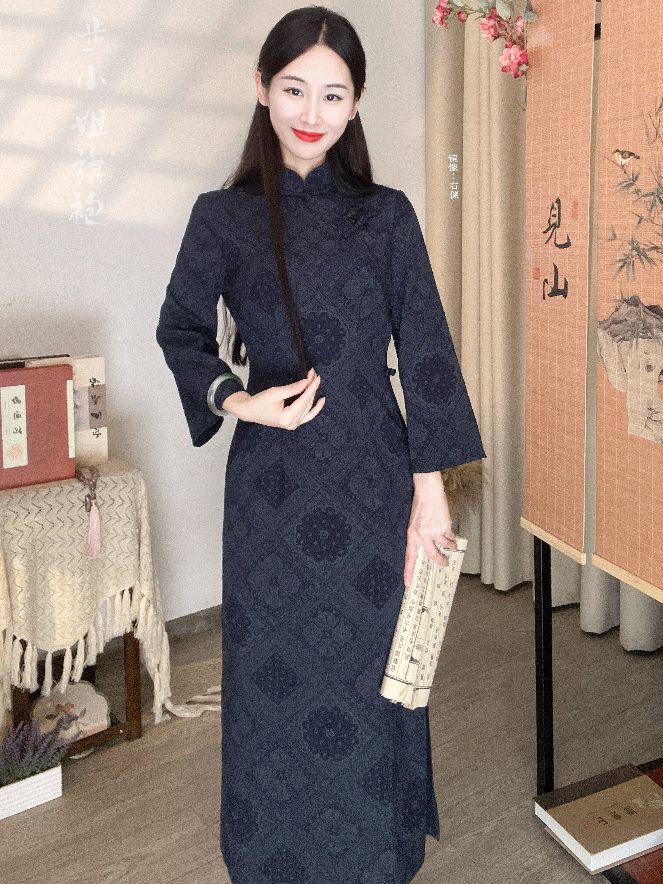 （步小姐-岁月静好）秋冬季旗袍国风显瘦气质复古日常改良旗袍