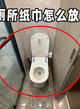 吸盘纸巾收纳盒卫生间家用壁挂式厕所免打孔抽纸盒毛绒玩具收纳桶