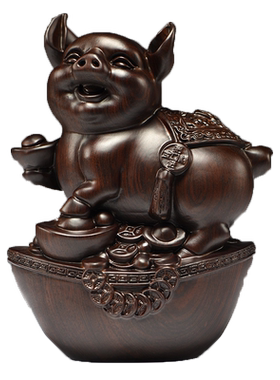 雕刻十二生肖动物家居客厅工艺品