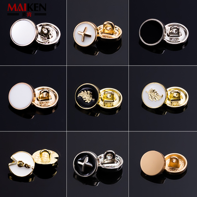 衬衫纽扣金属衬衣上衣短袖领口