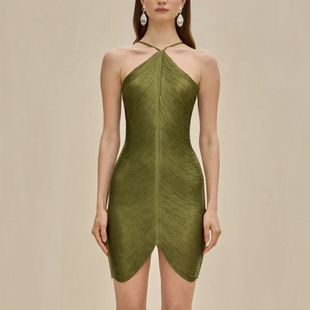 tassel 欧美新款 backless 流苏性感挂脖露背连衣裙Sexy dress 时尚