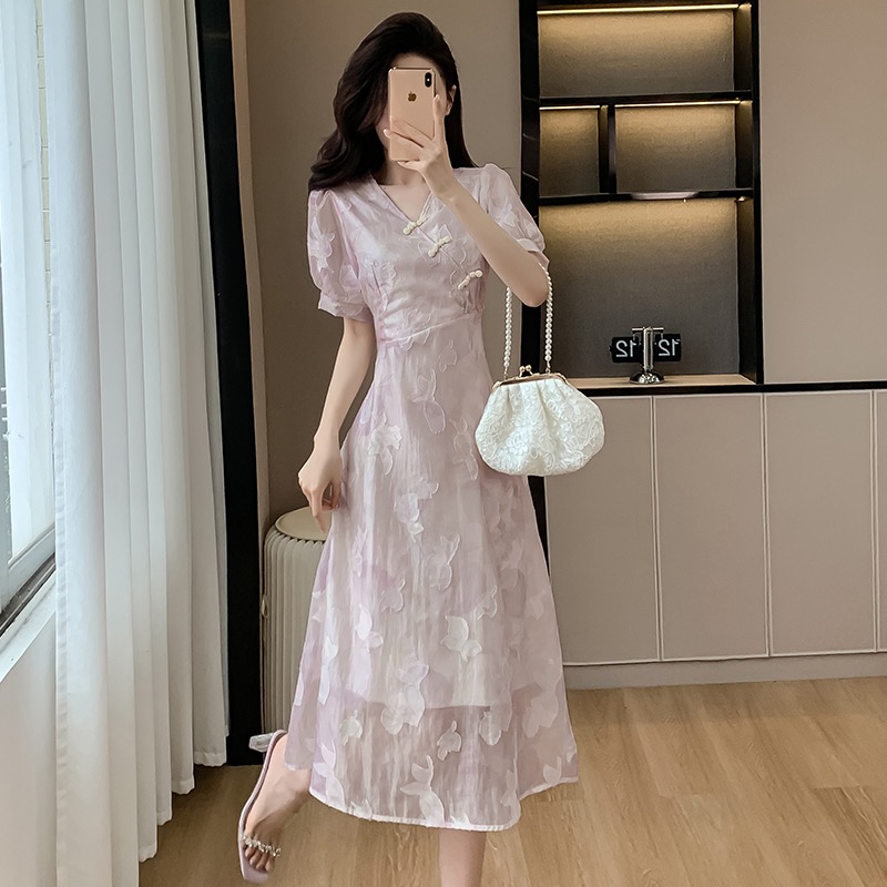 2025夏季新款新中式女装国风改良旗袍年轻款少女高端气质裙