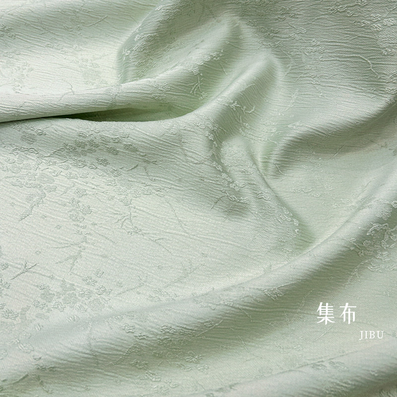 春夏新国风梅兰菊提花暗纹绿色布料中式裙子旗袍裤子西服服装面料,居家布艺,海绵垫/布料/面料/手工diy,淘宝优惠券,粉丝福利购,淘宝优惠卷