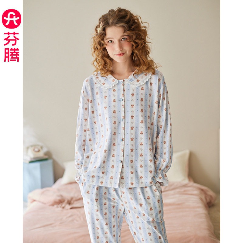 芬腾睡眠棉女士睡衣套装图片