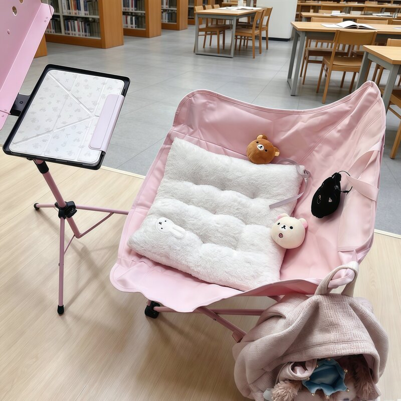 【考研好物】背书小椅子折叠椅图书馆美术生画室学生户外月亮椅凳