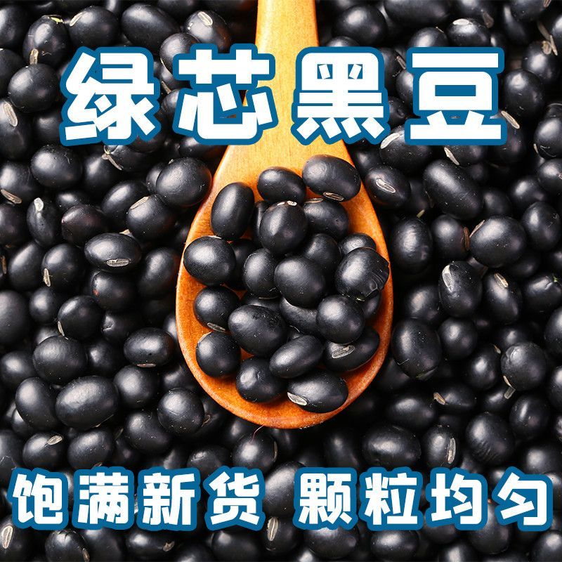 绿芯黑豆新货100g1斤绿心农家自种五谷杂粮打豆浆专用黑豆发豆芽