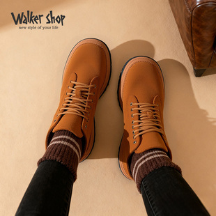 女鞋 Walker 复古百搭透气拼接一脚蹬厚底板鞋 新款 Shop2025秋冬季