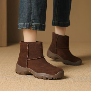 工装 Walker 厚底时尚 新款 短靴瘦瘦靴 Shop英伦复古马丁靴2025冬季