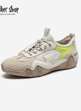 Walker Shop休闲鞋女2025春季新款网面透气运动鞋防滑软底德训鞋