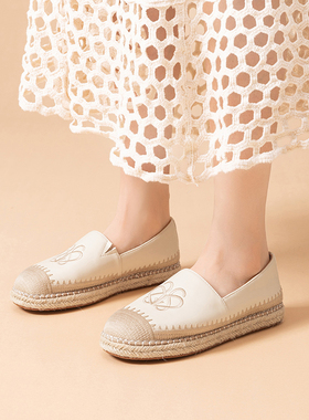 Walker Shop2025秋冬季新款复古百搭透气拼接一脚蹬厚底板鞋女鞋