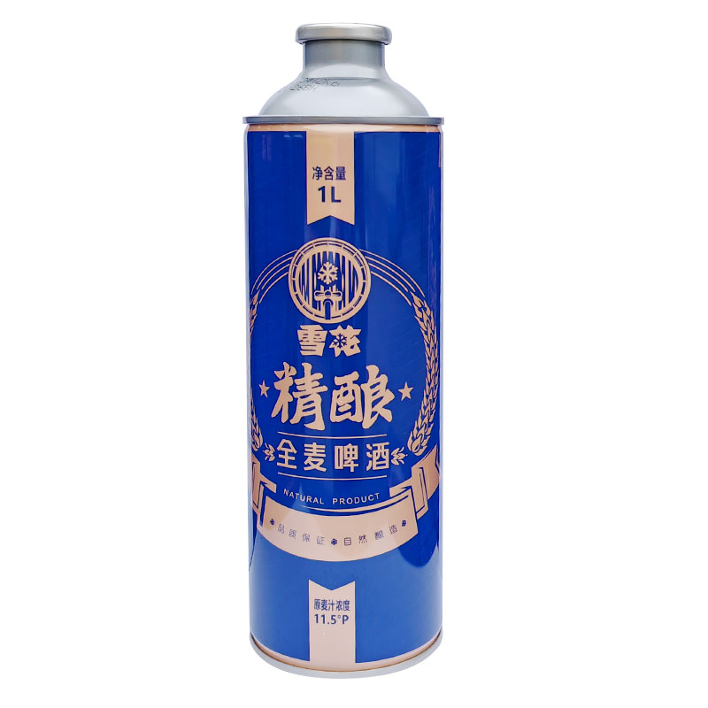 雪花啤酒全麦精酿1L*6罐礼盒装11.5度送礼整箱装【全麦芽大容量】