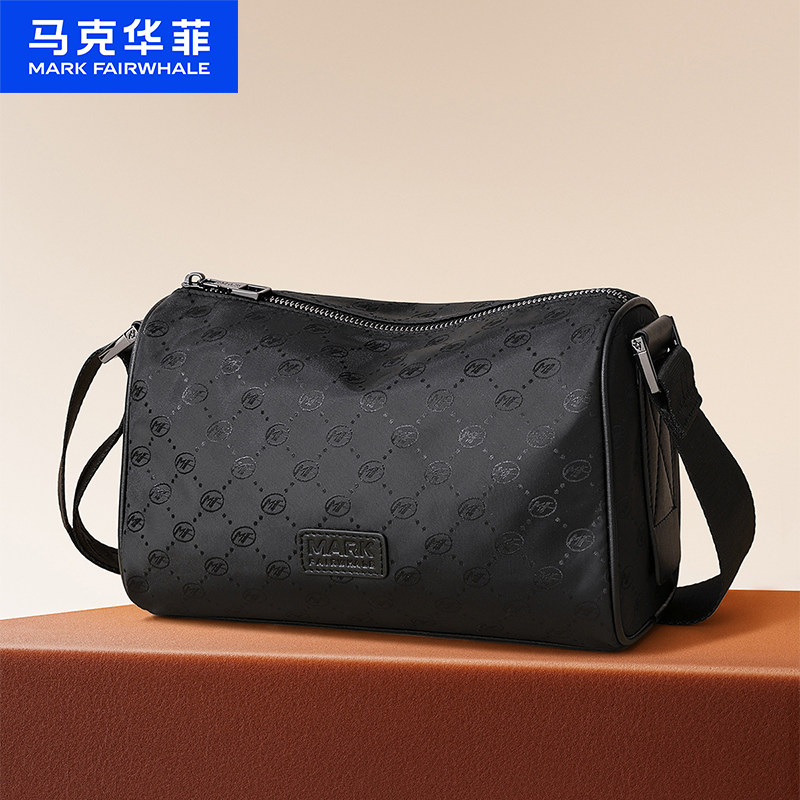 马克华菲男包轻便潮流手提斜挎包商务时尚休闲黑色小多功能单肩包