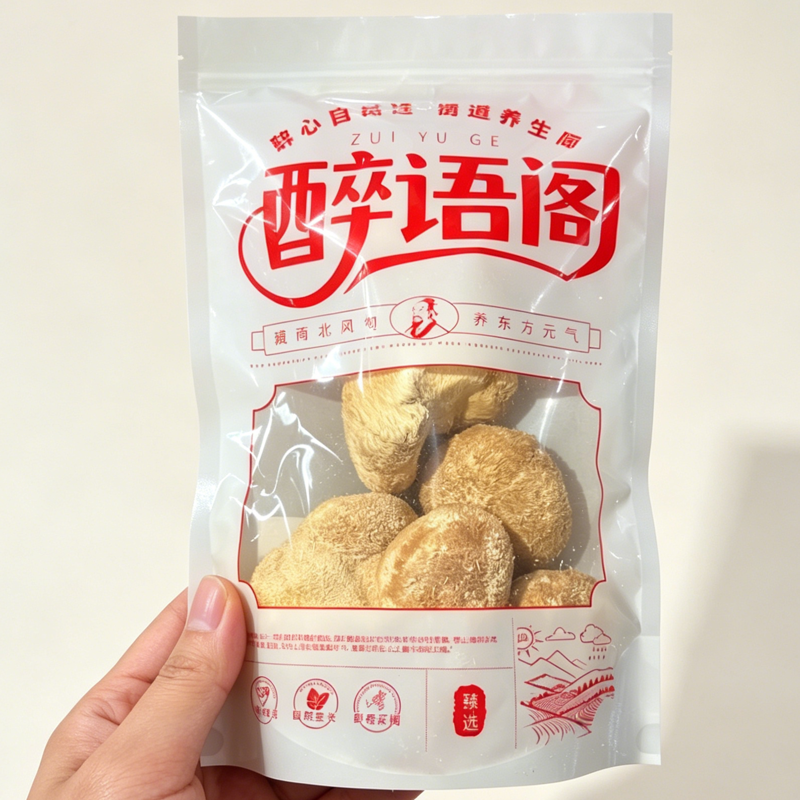 醉语阁东北长白山特级野生猴头菇干货500g可打猴头菇粉养胃粉
