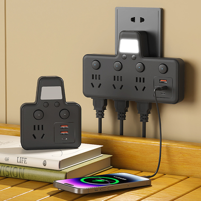 大功率黑色转换器插座