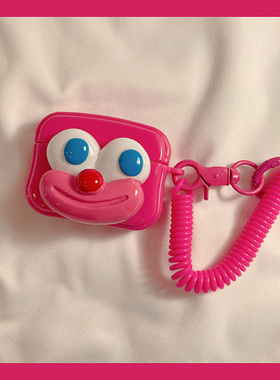 丑萌表情红色适用苹果耳机保护壳airpodspro2保护套airpods3无线蓝牙ipod盒第二三代耳机套小众airpod耳机壳