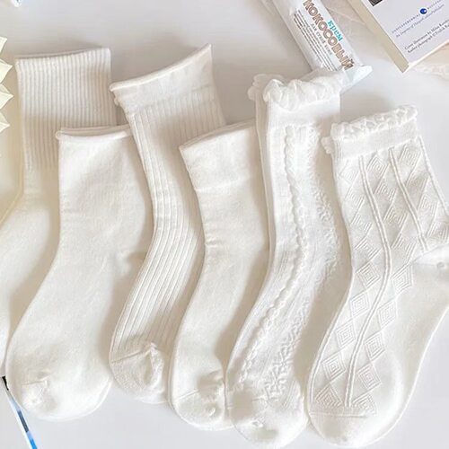 白色袜子女夏季薄款可爱日系jk潮