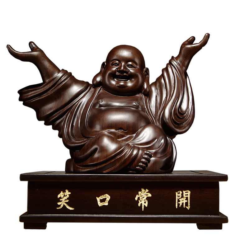 笑口常开家居客厅汽车弥勒佛像