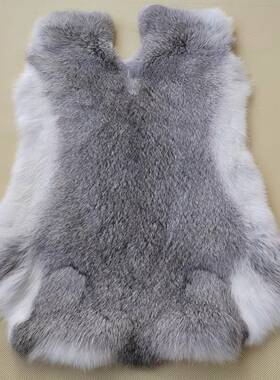 兔皮整张 家兔獭兔皮皮草原料 袖口DIY 饰品护膝座垫兔毛内胆布料