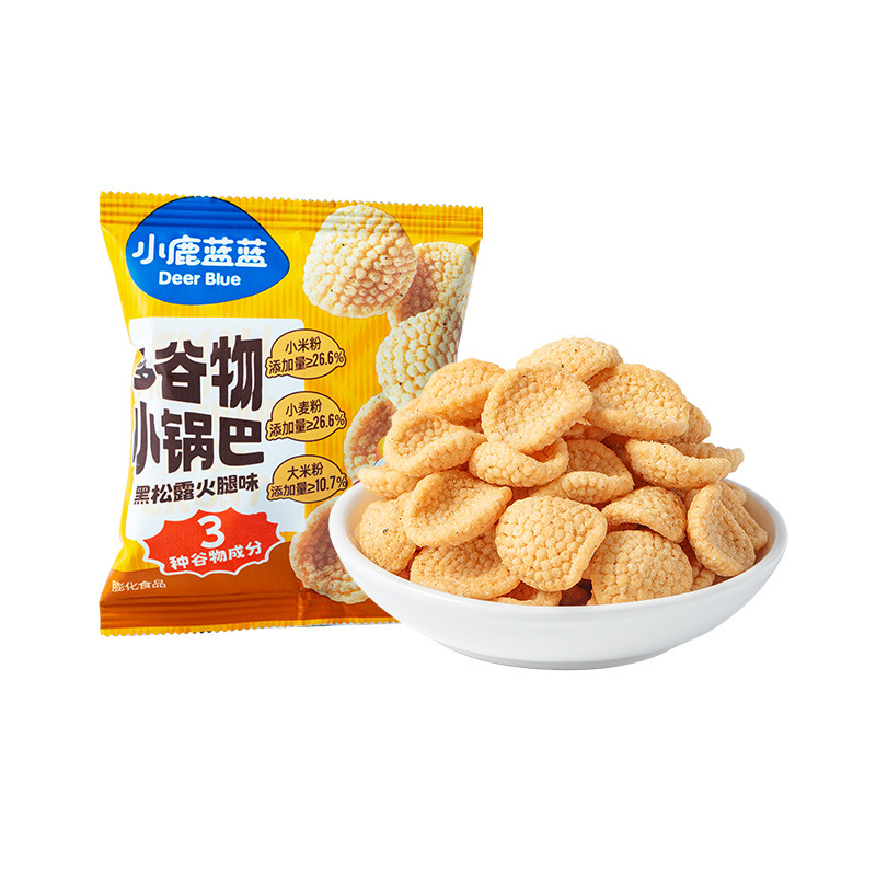 u先【小鹿蓝蓝多谷物小锅巴】米饼儿童零食解馋饼干0反式脂肪酸