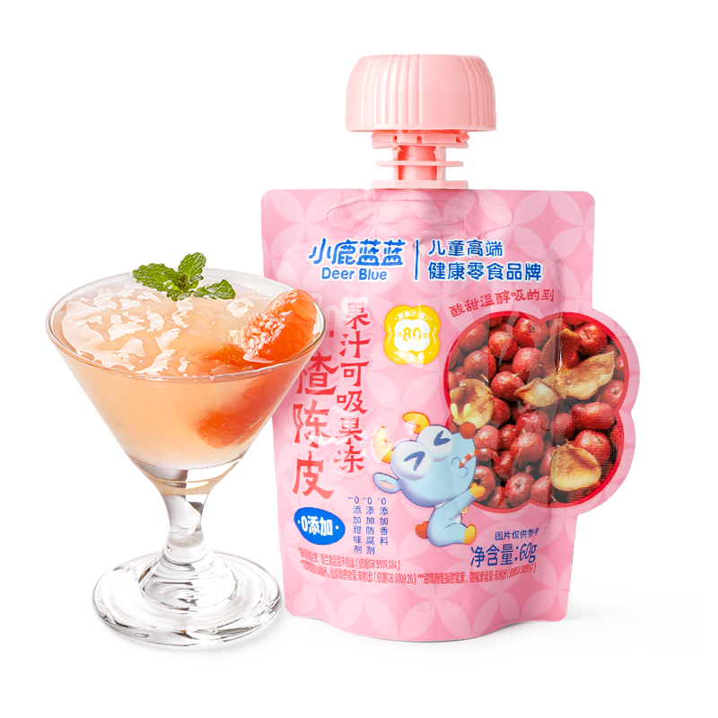 u先超市 小鹿蓝蓝山楂陈皮可吸果冻宝宝零食2