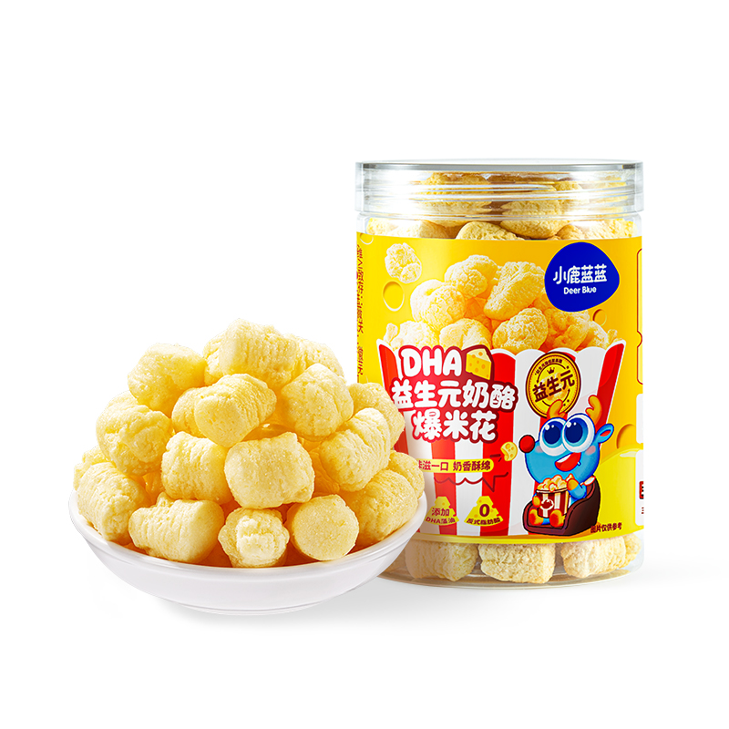 小鹿蓝蓝爆米花宝宝零食泡芙