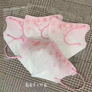 3d立体口罩樱花浅色腮红独立包装 成人男女高颜值克莱因蓝小熊亲子