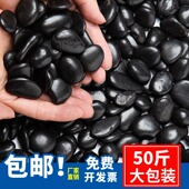 黑色鹅卵石大小黑石头庭院铺地铺路花园造景天然雨花石原石鹅软石