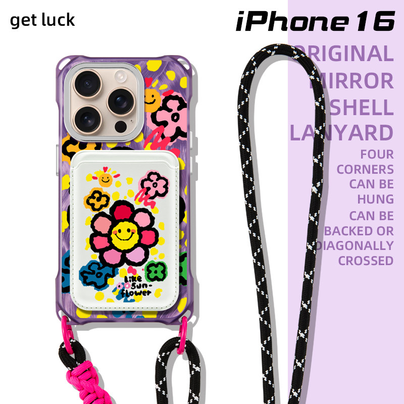 原创波点太阳花适用苹果17promax手机壳小众新款14创意卡通13斜挎手提16挂绳可调节磁吸卡包iphone15pro个性,3C数码配件,手机保护套/壳,淘宝优惠券,粉丝福利购,淘宝优惠卷