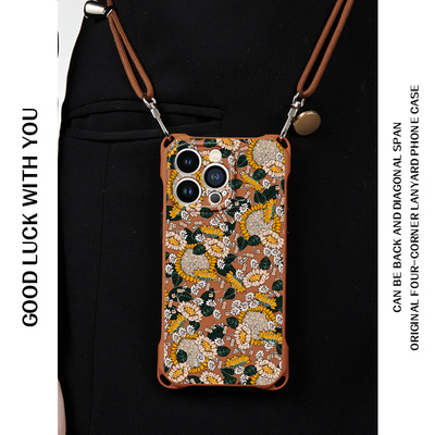 苹果原创ins日韩挂绳手机壳