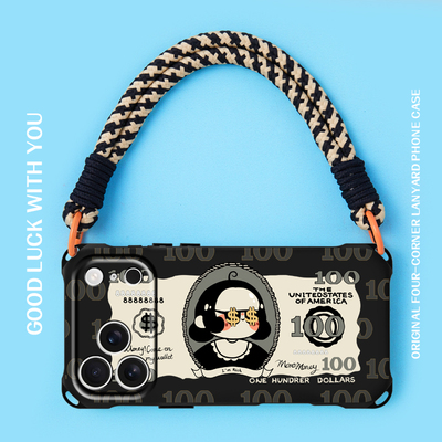 苹果斜跨硅胶ins挂绳原创